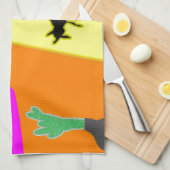 Alien Entführung Geschirrtuch (Viertel Falte)