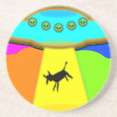 Alien Entführung Getränkeuntersetzer (Vorne)