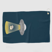 Alien Entführung Golfhandtuch (Horizontal)