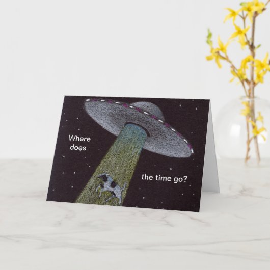 Alien Entführung Karte (Gelbe Blume)