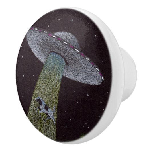 Alien Entführung Keramikknauf (Rechts)