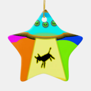 Alien Entführung Keramikornament