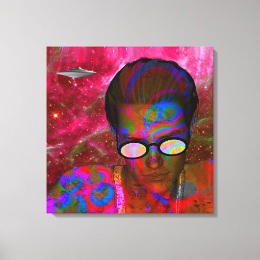 Alien Entführung Leinwanddruck (Vorderseite)