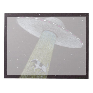 Alien Entführung Notizblock