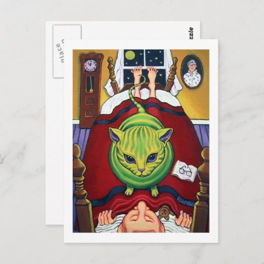 Alien Entführung - oder Katzenbesitzer? Postkarte (Vorne/Hinten)