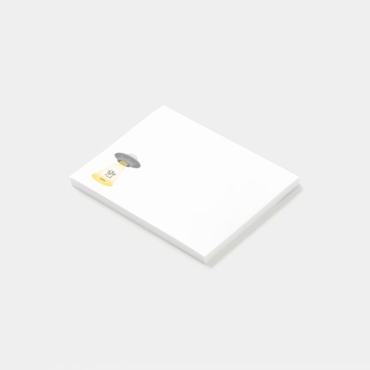 Alien Entführung Post-it Klebezettel (angewinkelt)