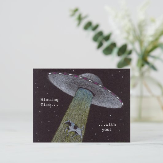 Alien Entführung Postkarte (Stehend Vorderseite)