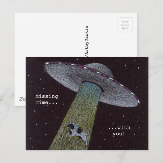 Alien Entführung Postkarte (Vorne/Hinten)