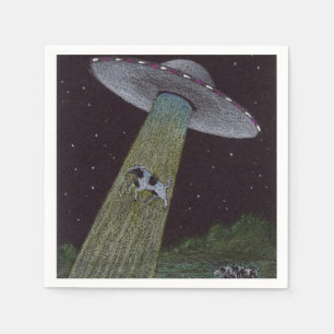Alien Entführung Serviette