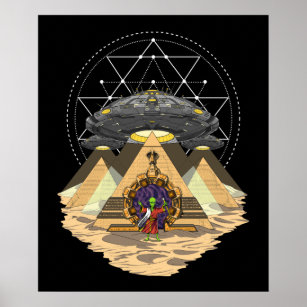 Alien Entführung Space Annunaki ägyptische Pyramid Poster
