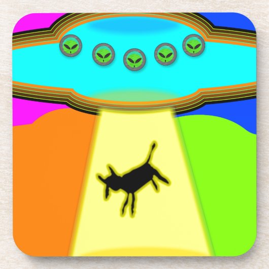 Alien Entführung Untersetzer (Vorderseite)