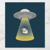 Alien Entführung Weinetikett (Einzelnes Label)