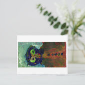 Alien/Eule-Figur-Postkarte Postkarte (Stehend Vorderseite)