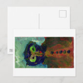 Alien/Eule-Figur-Postkarte Postkarte (Vorne/Hinten)