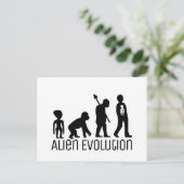 Alien Evolution, extraterrestrische Alien Postkarte (Stehend Vorderseite)