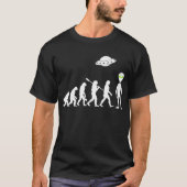 Alien-Evolution lustiges UFO-Design T-Shirt (Vorderseite)
