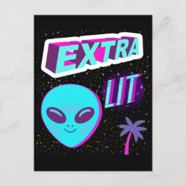 Alien extra beleuchtet postkarte