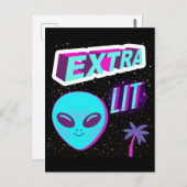 Alien extra beleuchtet postkarte (Vorne/Hinten)