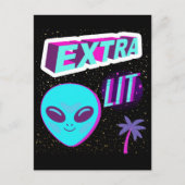Alien extra beleuchtet postkarte (Vorderseite)