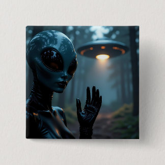 Alien Extraterrestrik und UFO Button
