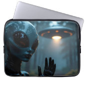 Alien Extraterrestrik und UFO Laptopschutzhülle (Vorderseite)