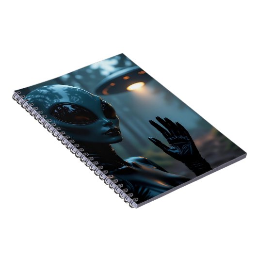 Alien Extraterrestrik und UFO Notizblock (Rechte Seite)