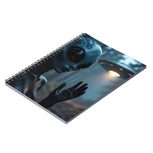 Alien Extraterrestrik und UFO Notizblock (Linke Seite)