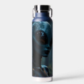 Alien Extraterrestrik und UFO Trinkflasche (Vorne)