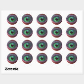 Alien Eye in einem Sky Classic Round Sticker (Blatt)