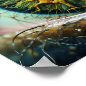 Alien Eye Nah-Up Macro Foto - Einzigartig und gehe Poster (Ecke)