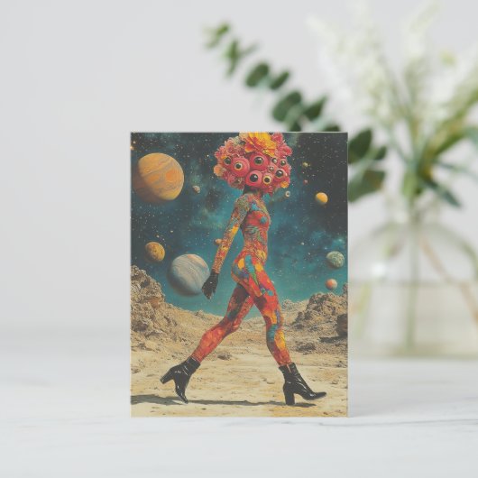 Alien Eyes Postkarte (Stehend Vorderseite)