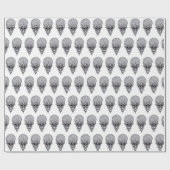 Alien Face, Afrikanische Schädelfaust Wiederaufbau Geschenkpapier (Flach)