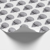 Alien Face, Afrikanische Schädelfaust Wiederaufbau Geschenkpapier (Ecke)