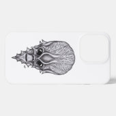 Alien Face, Afrikanische Schädelfaust Wiederaufbau iPhone Hülle (Rückseite (Horizontal))