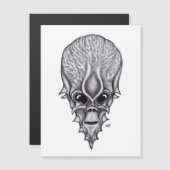 Alien Face, Afrikanische Schädelfaust Wiederaufbau Magnetkarte (Vorne/Hinten)