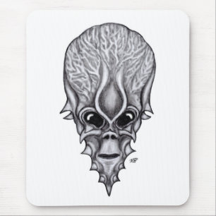 Alien Face, Afrikanische Schädelfaust Wiederaufbau Mousepad