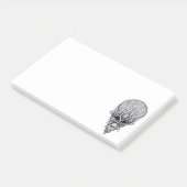 Alien Face, Afrikanische Schädelfaust Wiederaufbau Post-it Klebezettel (angewinkelt)