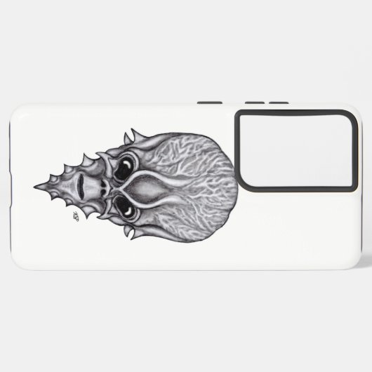 Alien Face, Afrikanische Schädelfaust Wiederaufbau Samsung Galaxy Hülle (Rückseite (Horizontal))