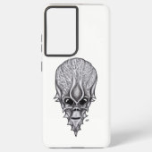 Alien Face, Afrikanische Schädelfaust Wiederaufbau Samsung Galaxy Hülle (Rückseite)