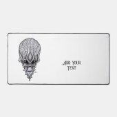 Alien Face, Afrikanische Schädelfaust Wiederaufbau Schreibtischunterlage (Vorderseite)