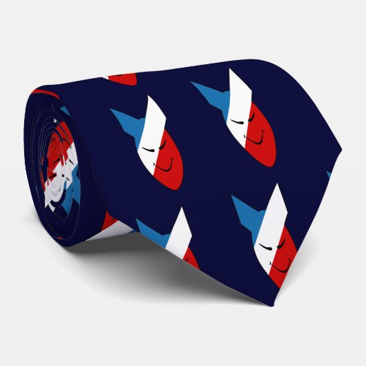 Alien Face Happy Bomb Krawatte (Gerollt)