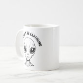 Alien Face Kaffeetasse (Vorderseite Links)