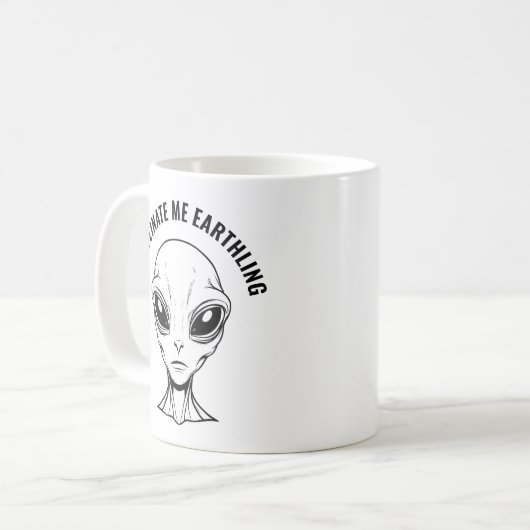 Alien Face Kaffeetasse (Vorderseite Links)