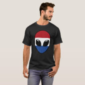 Alien Face Netherlands Holland Dutch Flag T-Shirt (Vorne ganz)