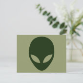 Alien Face Postkarte (Stehend Vorderseite)