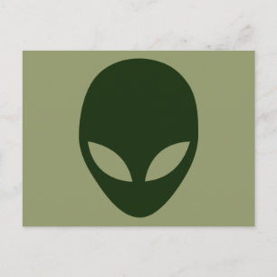 Alien Face Postkarte