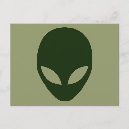 Alien Face Postkarte (Vorderseite)