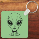 Alien Face Schlüsselanhänger (Rückseite)