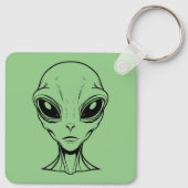 Alien Face Schlüsselanhänger (Rückseite)