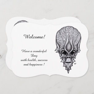Alien Face , Text hinzufügen Einladung